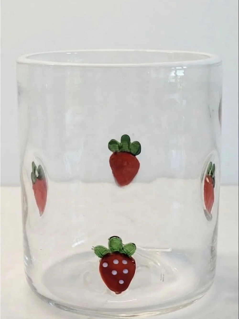 Anthropologie Rare Icon Juice Glass Strawberry New in Box
